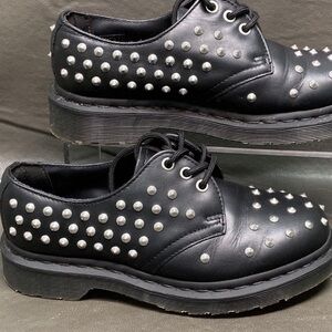 Dr. Martens Black Studded Oxford Shoe Size 6W/5M